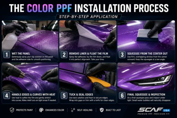 Color PPF Installation Process