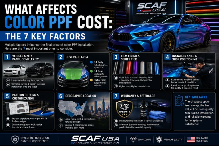 What Affects Color PPF Cost