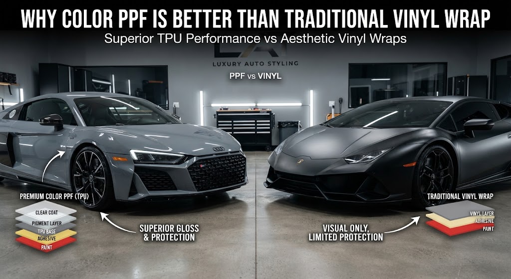 Why Color PPF Is Better Than Traditional Vinyl Wrap
